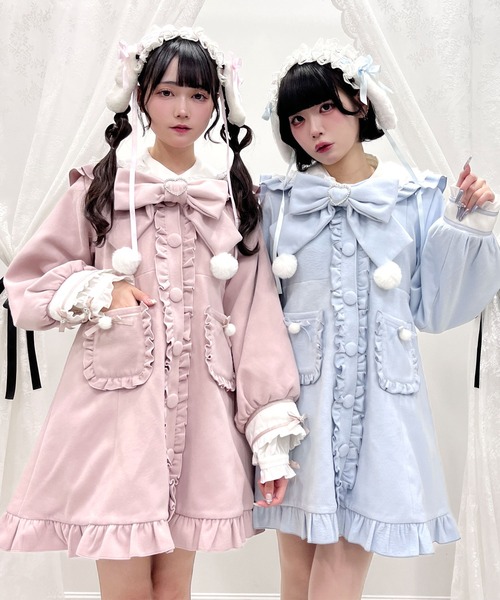 【美品】MIU MIU フリル切り替え Aライン 襟デザイン トレンチコート ステンカラーコート ボリュームスリーブ トレンチコート