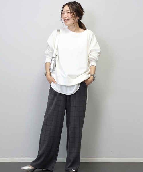 Aletta vita トレーナー スウェット 綿スウェットサイドファスナープル