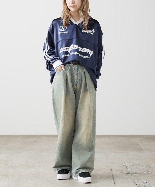 SUGGESTION tシャツ SUGGESTION/サジェッション グロッシーサッカーT
