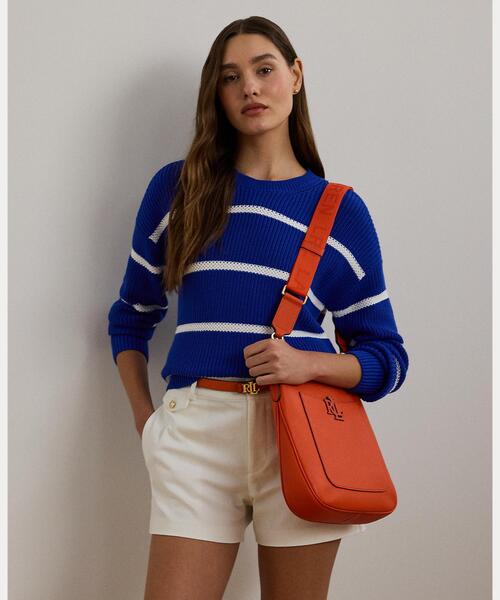 LAUREN RALPH LAUREN☆Cameryn トップハンドルバッグ♪送料込 ペブルド レザー ラージ Cameryn トート バッグ