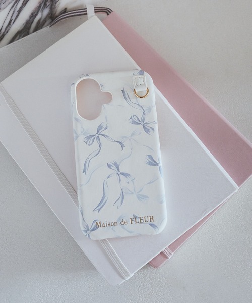 【最終値下げ】メゾンドフルール iPhone12 リボンアイフォン16ケース/Maison de FLEUR（メゾン ド フルール