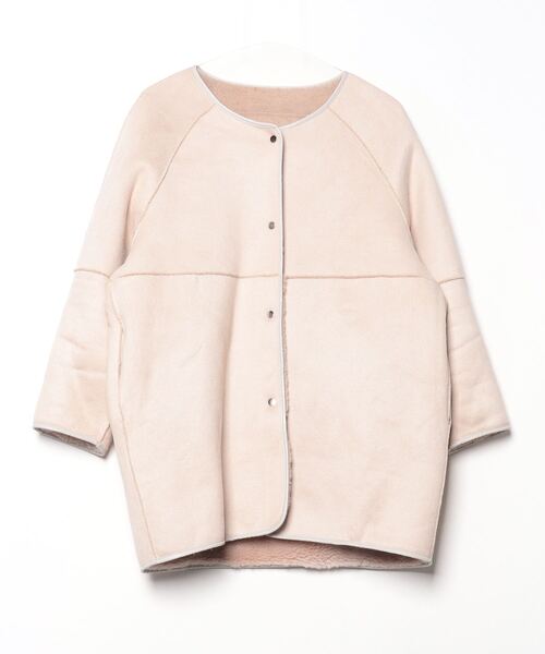 ELENDEEK（エレンディーク） ノーカラーコート FREE ベージュ