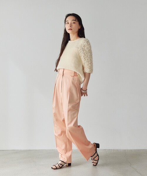 エメルリファインズ★EM フラッフィー ショートスリーブ ニット プルオーバー UNITED ARROWS green label relaxing｜<EMMEL REFINES>EM