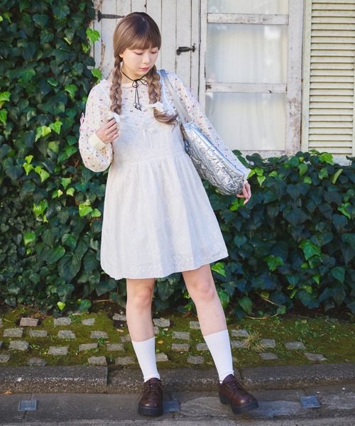 【美品】 D’24 ミニー ドット チュニックワンピース 異素材重ねチュニックワンピース | 京都通販ミセスのファッション館・本店