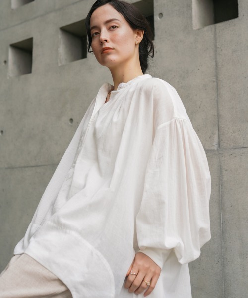Bou Jeloud tシャツ コットン楊柳イレギュラーTチュニック