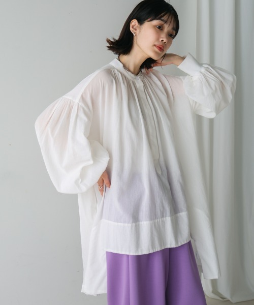 tシャツ コットン楊柳イレギュラーＴチュニック レディース Bou Jeloud tシャツ コットン楊柳イレギュラーTチュニック