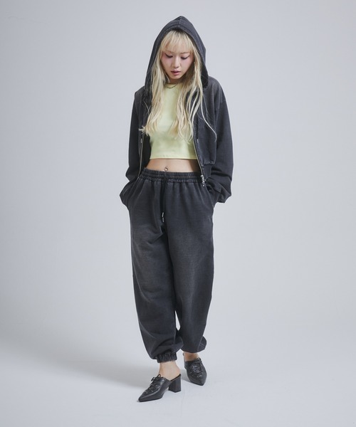 ENVYM スエットパンツ ENVYM スウェットパンツ ジャージ リベットウォッシュスウェット