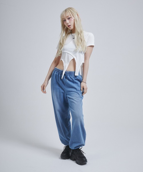ENVYM スエットパンツ ENVYM スウェットパンツ ジャージ ウォッシュドスウェットパンツ