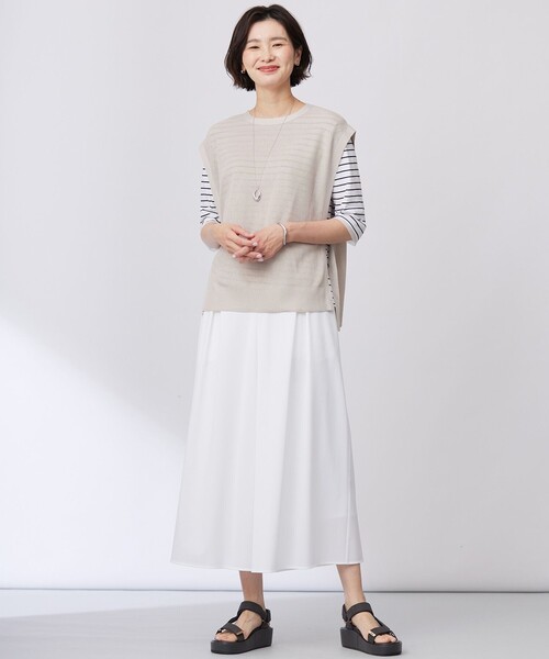 ベスト ジレ 「洗える」Vis/Peスパーク クルーネック ニット ベスト レディース ベスト ジレ 「洗える」Vis/Peスパーク クルーネック ニット