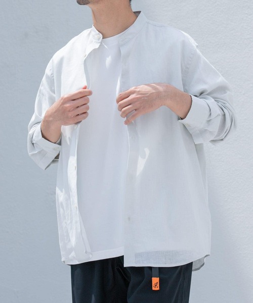 URBAN RESEARCH リネン100% 長袖シャツ　ウエストマーク　白 URBAN RESEARCH ROSSO MEN シャツ 「WEB限定」「XLサイズあり