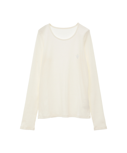 tシャツ STAR ONEPOINT RIB LONG SLEEVE TEE レディース