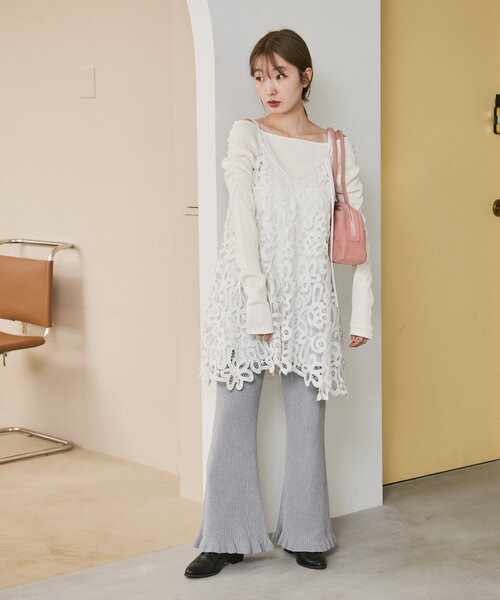 kastane レースフリルパンツ Kastane パンツ 「再販売/新色追加」レースフリルパンツ