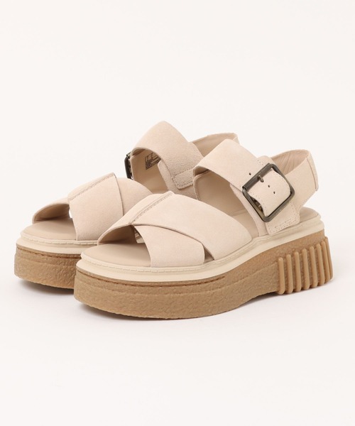 Clarks クラークス レザー厚底サンダル 関税送料無料 Clarks サンダル クラークス EVAMAR WISH レディース厚底