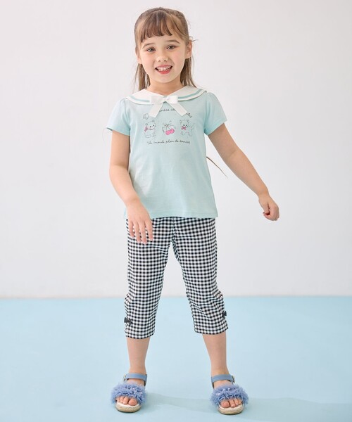 エニィファム140サイズ　セーラーカラーTシャツ＆マリンショートパンツ エニィファム140サイズ セーラーカラーTシャツ＆マリンショート