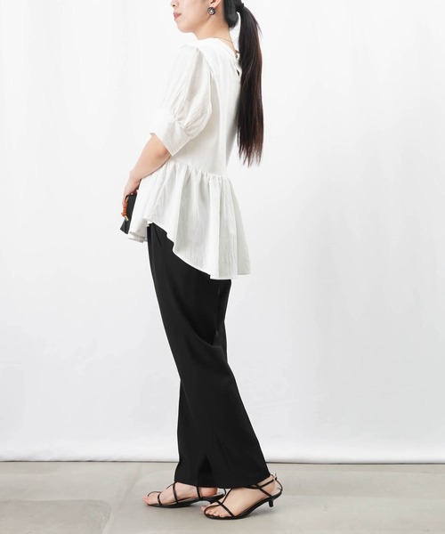 LADY LUCK LUCA ❣️異素材カットソー LADY LUCK LUCA tシャツ LC/LLL 異素材使い半袖プルオーバー