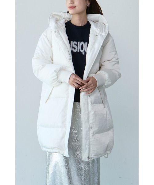 「Miss Arrivo」 ダウンコート MEDIUM オフホワイト レディース_画像4