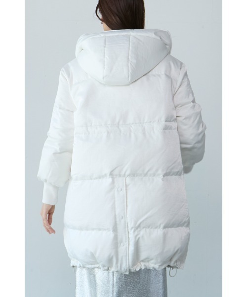 「Miss Arrivo」 ダウンコート MEDIUM オフホワイト レディース_画像9