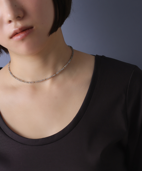 ネックレス 「SAMH by LILAS」ラブラドライトネックレス SV レディースの画像