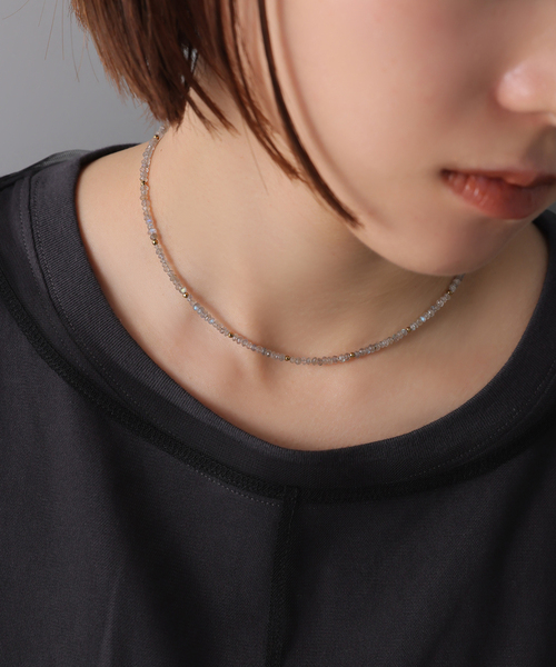ネックレス 「SAMH by LILAS」ラブラドライトネックレス SV レディースの画像