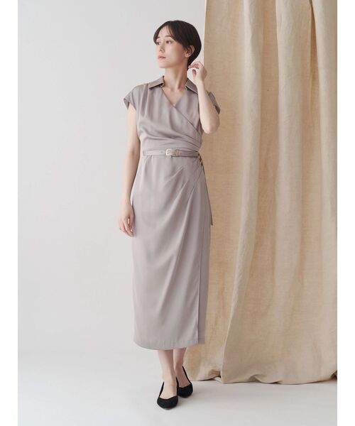 未使用品◆TONAL　カシュクールタックフレアワンピース◆トーナル 未使用品◇TONAL カシュクールタックフレアワンピース◇トーナル