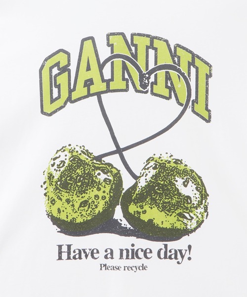 ADAM ET ROPE' tシャツ 「GANNI（ガニー）」Basic Jersey CHERRY