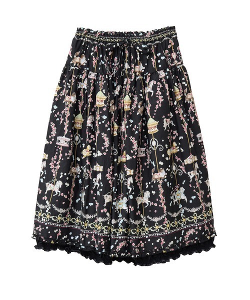 PINK HOUSE（ピンクハウス） スカート メリーゴーラウンドプリント