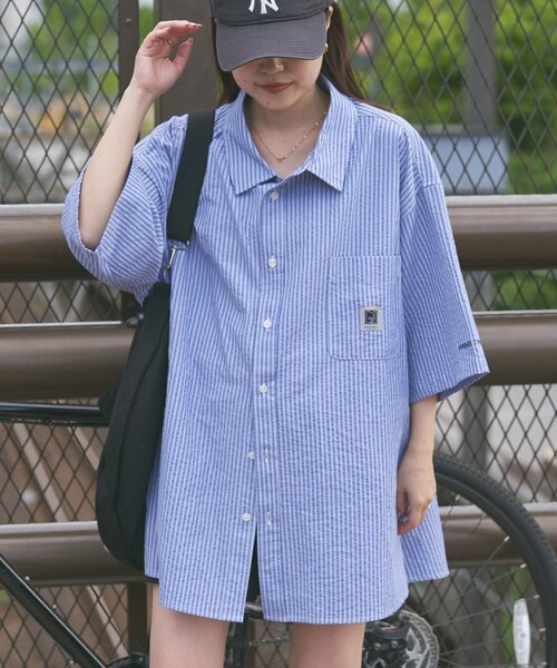 CIAOPANIC TYPY シャツ 「PATTIPATTI」ユニセックスオーバー半袖