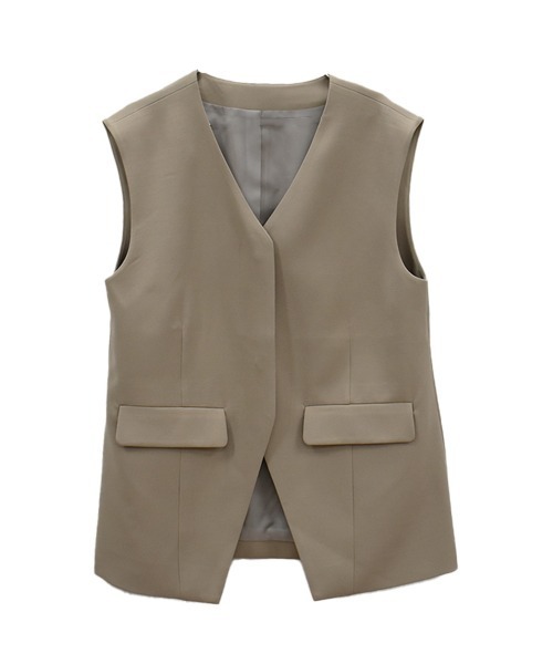 Reurie'（レウリィ） ベスト ジレ オリジナルオーバーノーカラー