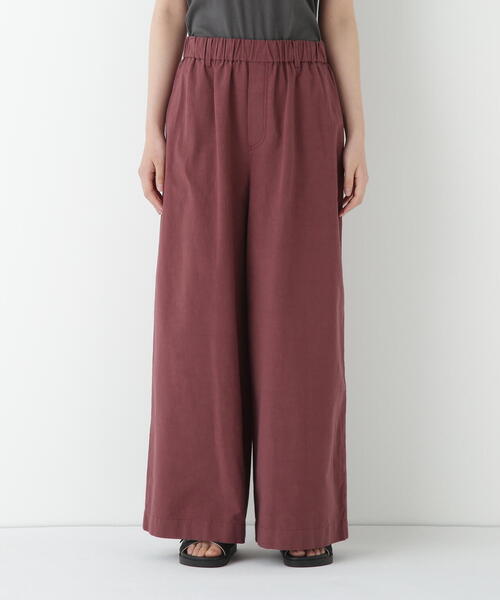 パンツ コットンリネンウェザー近江晒シェフパンツ レディースの画像