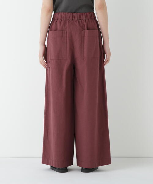 パンツ コットンリネンウェザー近江晒シェフパンツ レディースの画像