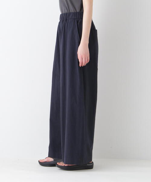 パンツ コットンリネンウェザー近江晒シェフパンツ レディースの画像