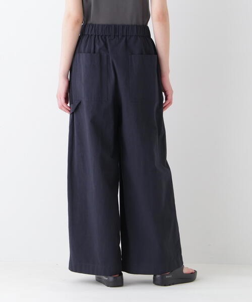 パンツ コットンリネンウェザー近江晒シェフパンツ レディースの画像