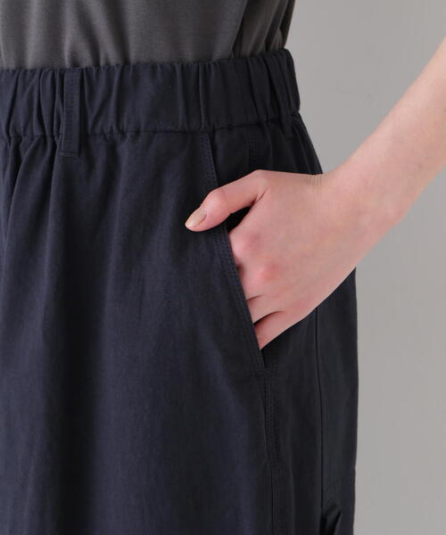パンツ コットンリネンウェザー近江晒シェフパンツ レディースの画像