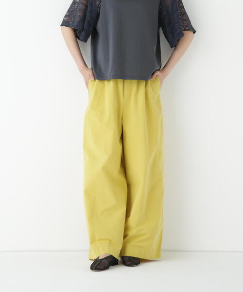 パンツ コットンリネンウェザー近江晒シェフパンツ レディースの画像