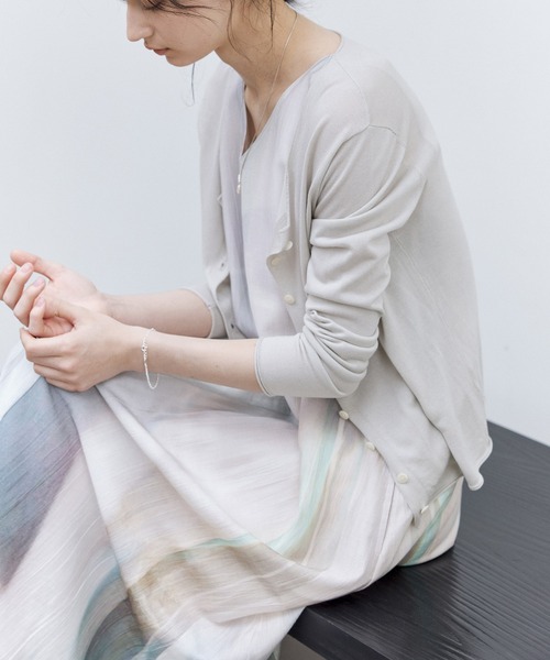 慈雨　アートプリント ノースリーブワンピ tageechita ワンピース 「tageechita」アートプリント
