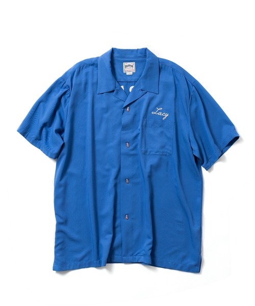 HOUSTON シャツ 「HOUSTON」BOWLING SHIRT(TIGER BOWL)刺繍