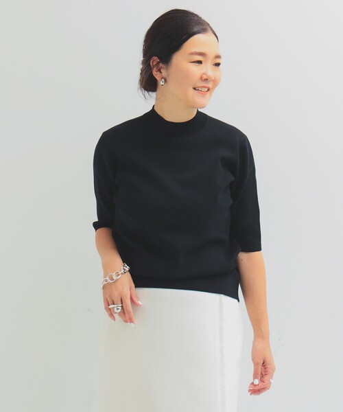 「Demi-Luxe BEAMS」 長袖ニット ONE SIZE ブラック レディース Demi-Luxe BEAMS 「Demi-Luxe BEAMS」 長袖ニット ONE SIZE