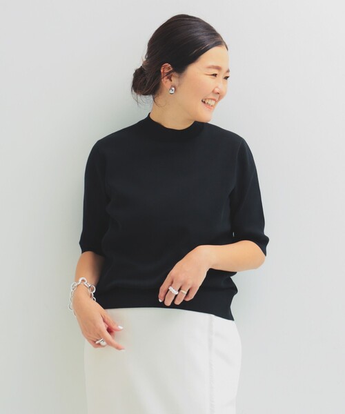 「Demi-Luxe BEAMS」 長袖ニット ONE SIZE ブラック レディース Demi-Luxe BEAMS 「Demi-Luxe BEAMS」 長袖ニット ONE SIZE