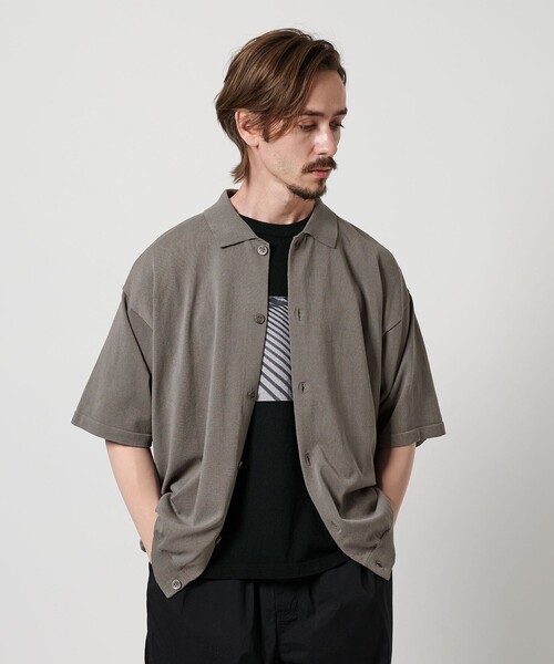 BEAUTY&amp;YOUTH UNITED ARROWS - BY メッシュニット シャツカーディガン BEAUTY&YOUTH UNITED ARROWS（ビューティーアンドユース
