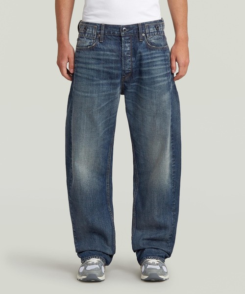 ≪G-STAR RAW≫ ペイントヴィンテージ加工 立体裁断デニムジーンズ G-STAR RAW ジーンズ BEND 3D LOOSE JEANS/ヴィンテージライク立体裁断