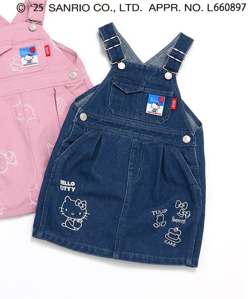 babyDior ジャンバースカート 12m 8/12NEW デニムジャンパースカート 0848K(80cm ライトブルー
