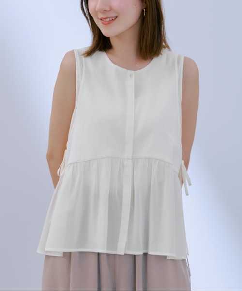 ブラウス シャツ ローンペプラムブラウス 「低身長・小柄女性」 レディース