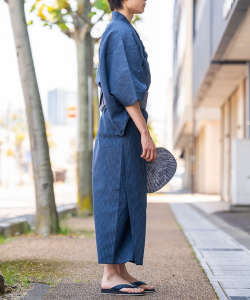 浴衣 「浴衣/作り帯2点セット」すぐに使える！夏を彩るメンズしじら