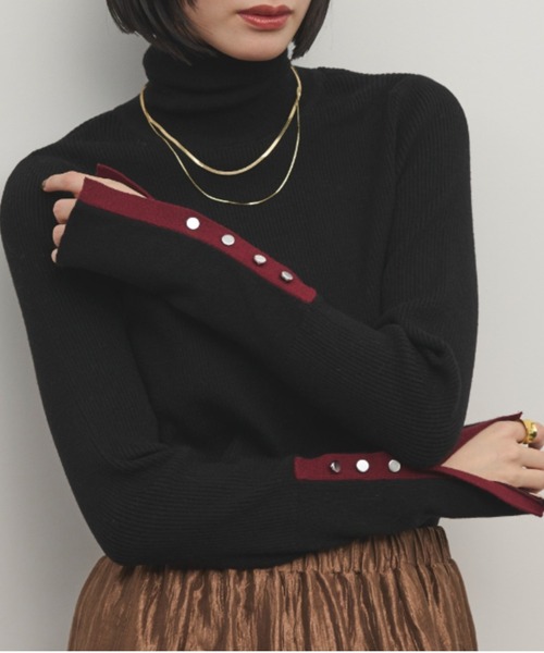 「Shelly island」 タートルネックニット FREE グレー レディース_画像2