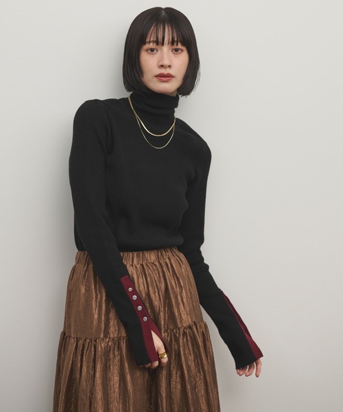 「Shelly island」 タートルネックニット FREE グレー レディース_画像5