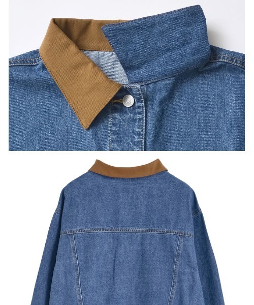 「Re:EDIT」 デニムジャケット LARGE ブルー系その他 レディース