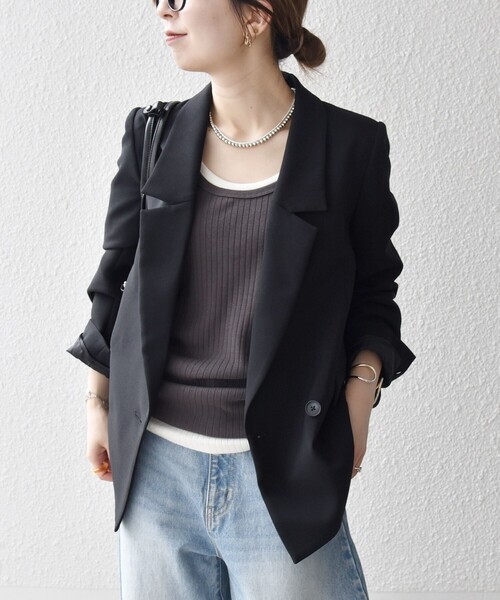 SHIPS any ジャケット テーラードジャケット any:「洗濯機可能」ダブル