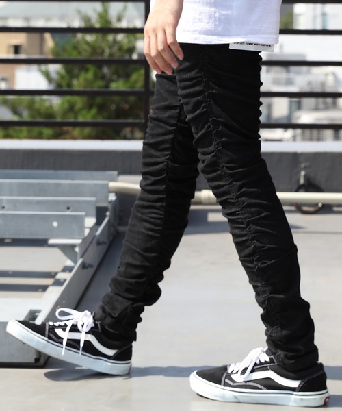 「８(eight)」 「Jungle Storm」加工デニムパンツ MEDIUM カーキ メンズ
