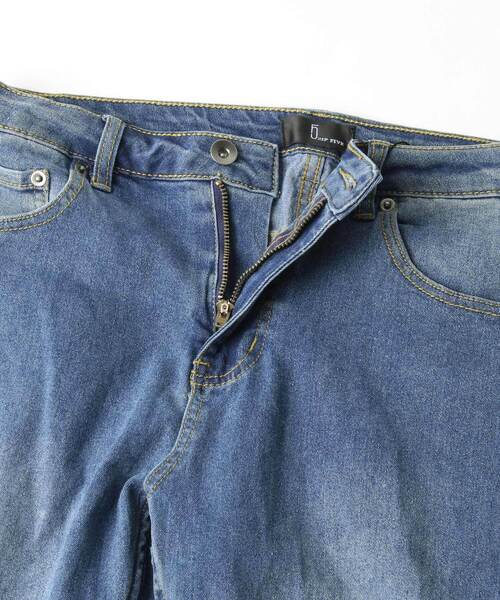 「ZIP FIVE」 加工スキニーデニムパンツ MEDIUM グレー メンズ