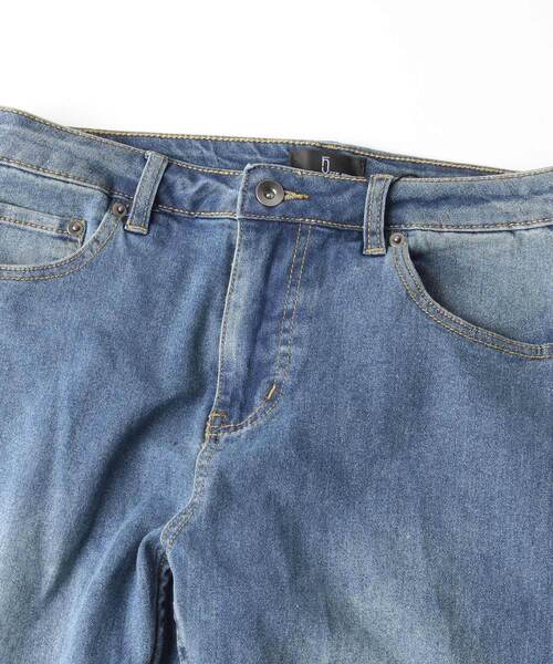 「ZIP FIVE」 加工スキニーデニムパンツ MEDIUM グレー メンズ